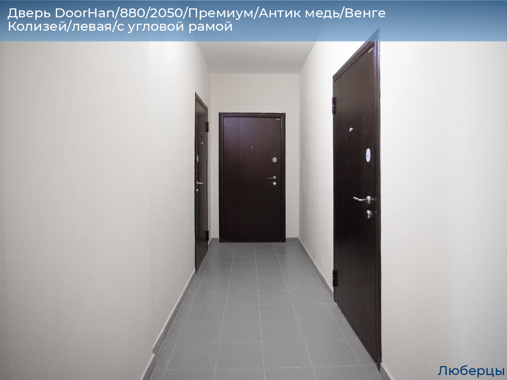 Дверь DoorHan/880/2050/Премиум/Антик медь/Венге Колизей/левая/с угловой рамой, lyubertsy.doorhan.ru