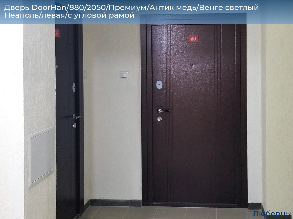 Дверь DoorHan/880/2050/Премиум/Антик медь/Венге светлый Неаполь/левая/с угловой рамой, lyubertsy.doorhan.ru