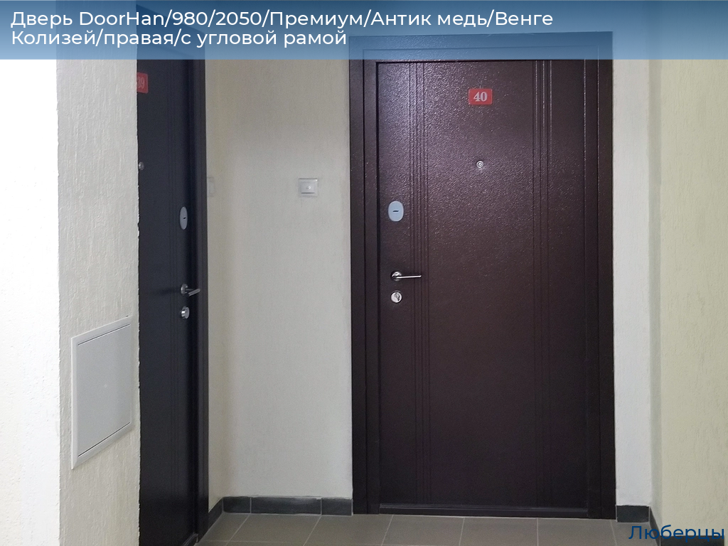 Дверь DoorHan/980/2050/Премиум/Антик медь/Венге Колизей/правая/с угловой рамой, lyubertsy.doorhan.ru