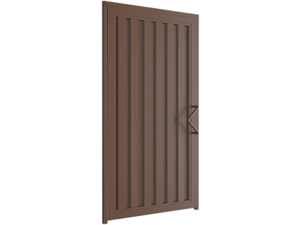 Калитка стандартных размеров в алюминиевой раме с заполнением профлистом ssds