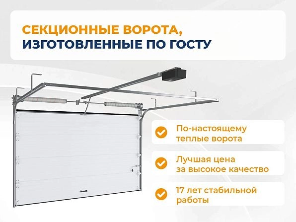 Секционные ворота 2500х2050 мм белые DoorHan rsd02, lyubertsy.doorhan.ru